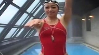 Big Booty Japanese Swim Lesson with Interracial Couple